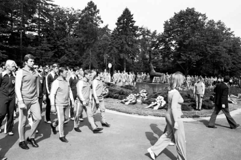 Gymnastics and Sports Festival Spartakiade in Leipzig in the state Saxony on the territory of the former GDR, German Democratic Republic