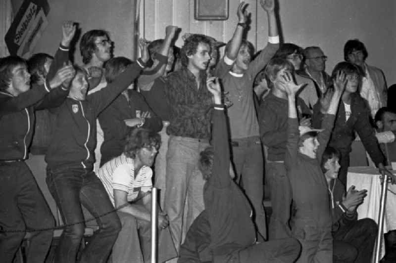 Gymnastics and Sports Festival Spartakiade in Leipzig in the state Saxony on the territory of the former GDR, German Democratic Republic