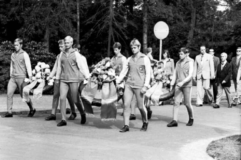 Gymnastics and Sports Festival Spartakiade in Leipzig in the state Saxony on the territory of the former GDR, German Democratic Republic