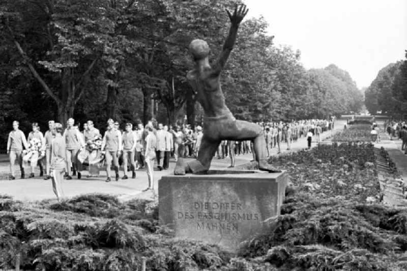 Gymnastics and Sports Festival Spartakiade in Leipzig in the state Saxony on the territory of the former GDR, German Democratic Republic