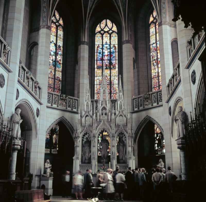 Interior of the sacred building of the church on place Schlossplatz in Lutherstadt Wittenberg, Saxony-Anhalt on the territory of the former GDR, German Democratic Republic