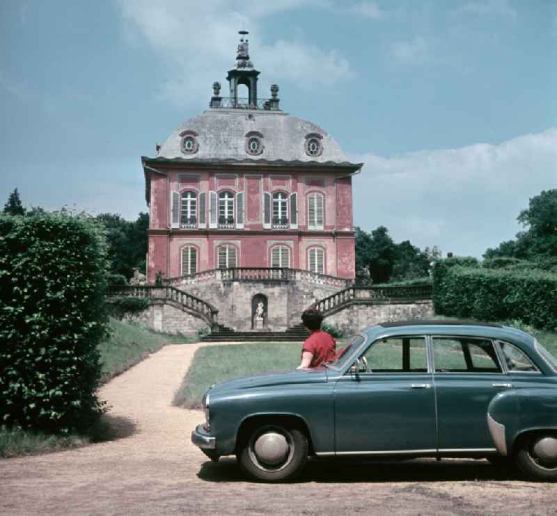 ' Fasanenschloesschen ' in the castle park of Moritzburg on the Grosse Fasanenstrasse in Saxony in the area of the former GDR, German Democratic Republic