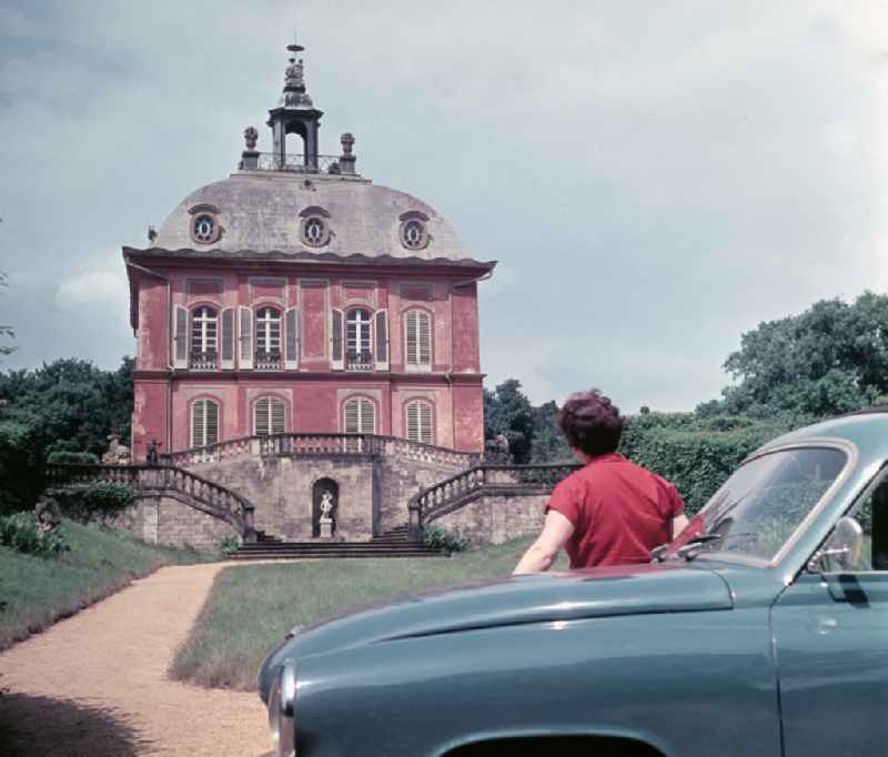 ' Fasanenschloesschen ' in the castle park of Moritzburg on the Grosse Fasanenstrasse in Saxony in the area of the former GDR, German Democratic Republic