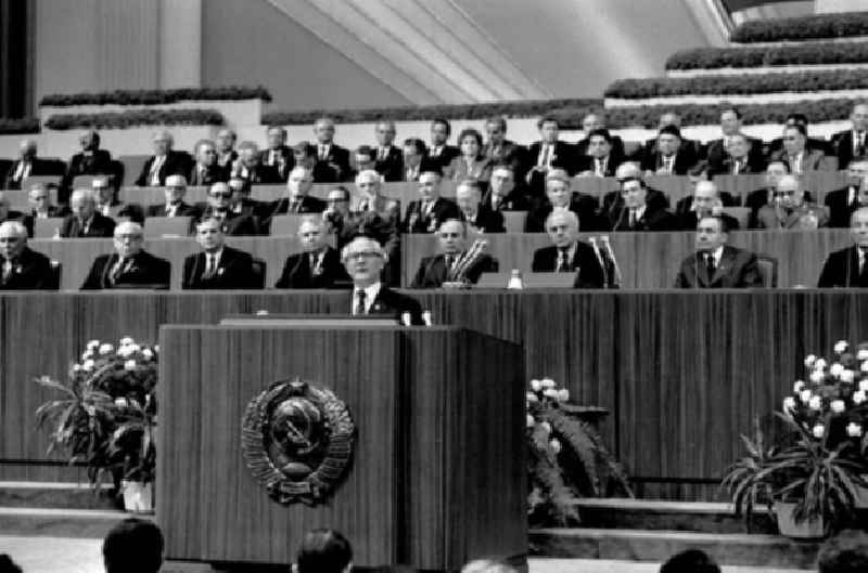 1986 Ereignisse, Kongresse, Empfänge, Ausstellungen u.s.w. mit Erich Honecker in Moskau.