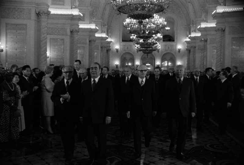 Empfang der Delegation aus DDR im Kreml in Moskau. (