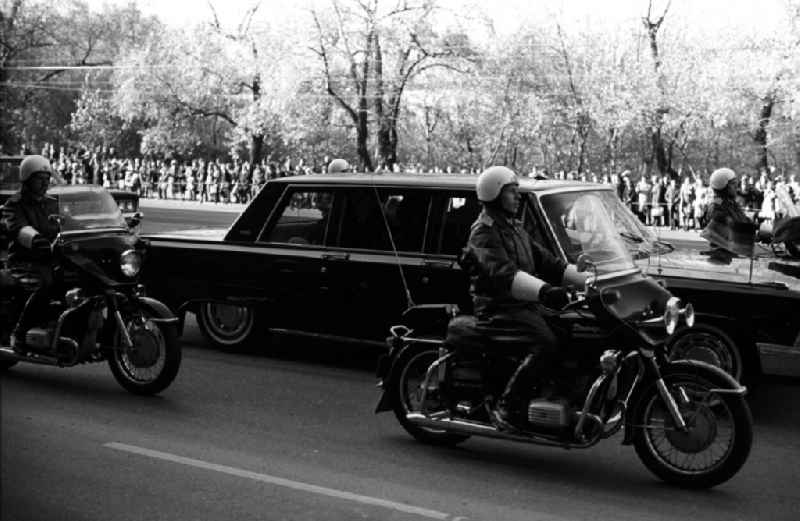 State ceremony and reception of Erich Honecker and the government delegation of the GDR in Moskva - Moscow in Russia - formerly the Soviet Union