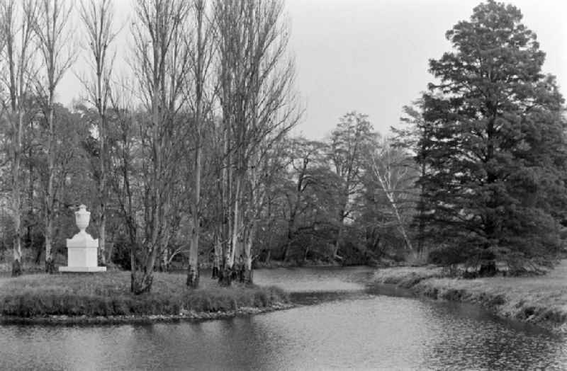 Rousseau Island in Woerlitz Park in Oranienbaum-Woerlitz, Saxony-Anhalt in the territory of the former GDR, German Democratic Republic