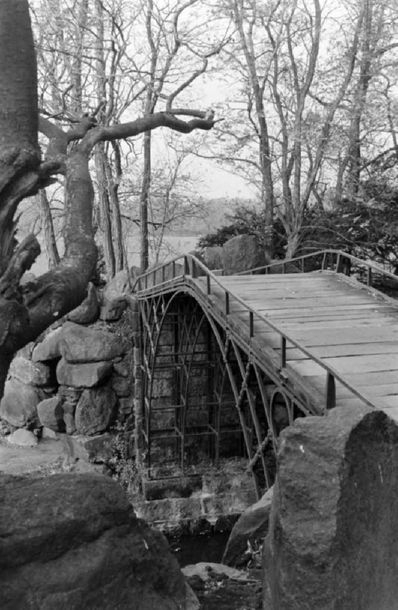 Iron Bridge in Woerlitz Park in Oranienbaum-Woerlitz, Saxony-Anhalt in the territory of the former GDR, German Democratic Republic