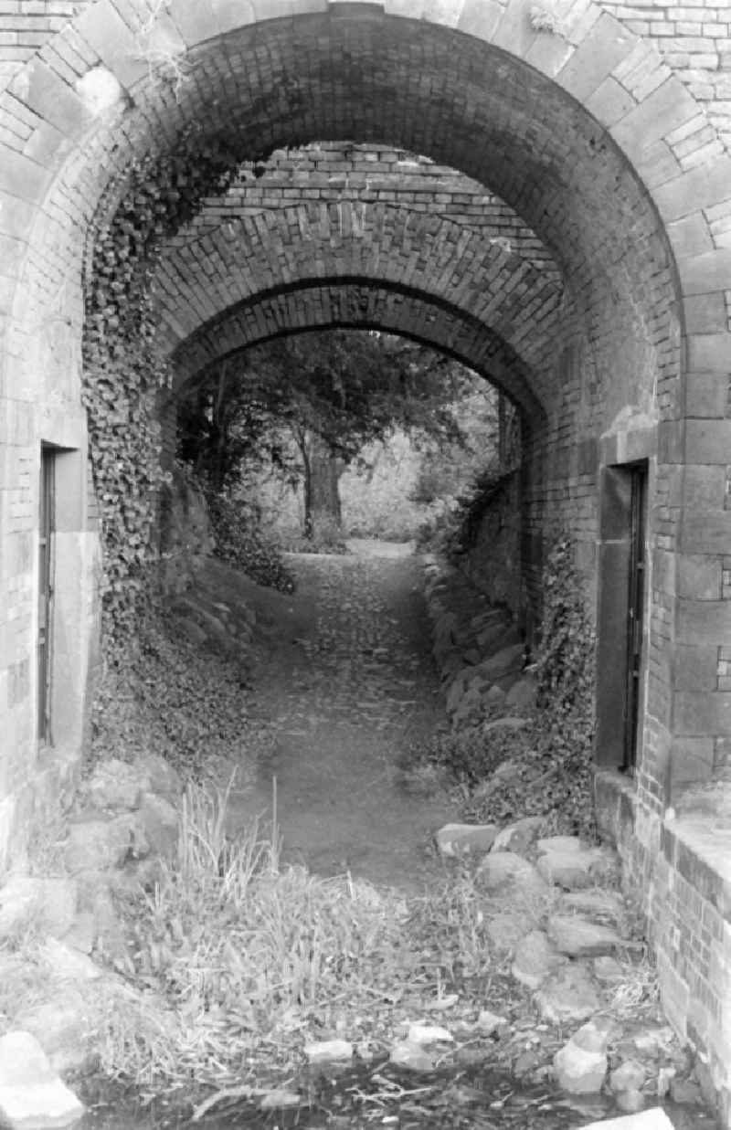 Eisenhart with gate passage in Woerlitzer Park in Oranienbaum-Woerlitz, Saxony-Anhalt in the territory of the former GDR, German Democratic Republic